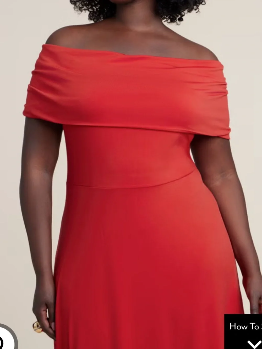 Eloquii Off The Shoulder Maxi Dress Red Size 24 New with Tags - Picture 1 of 12